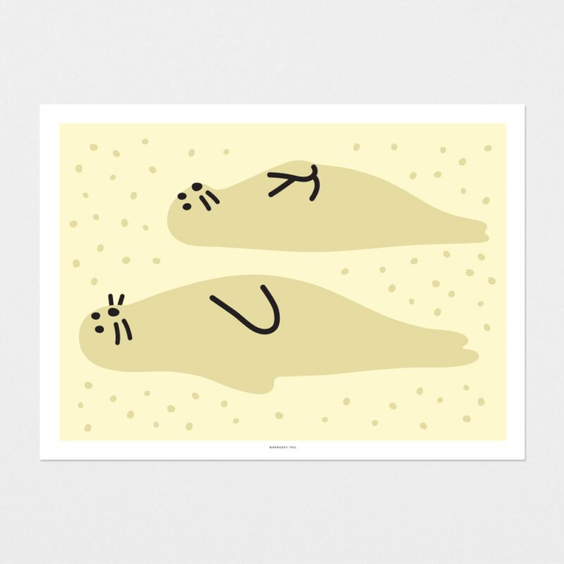 Postkarte - Seal Friends Landscape